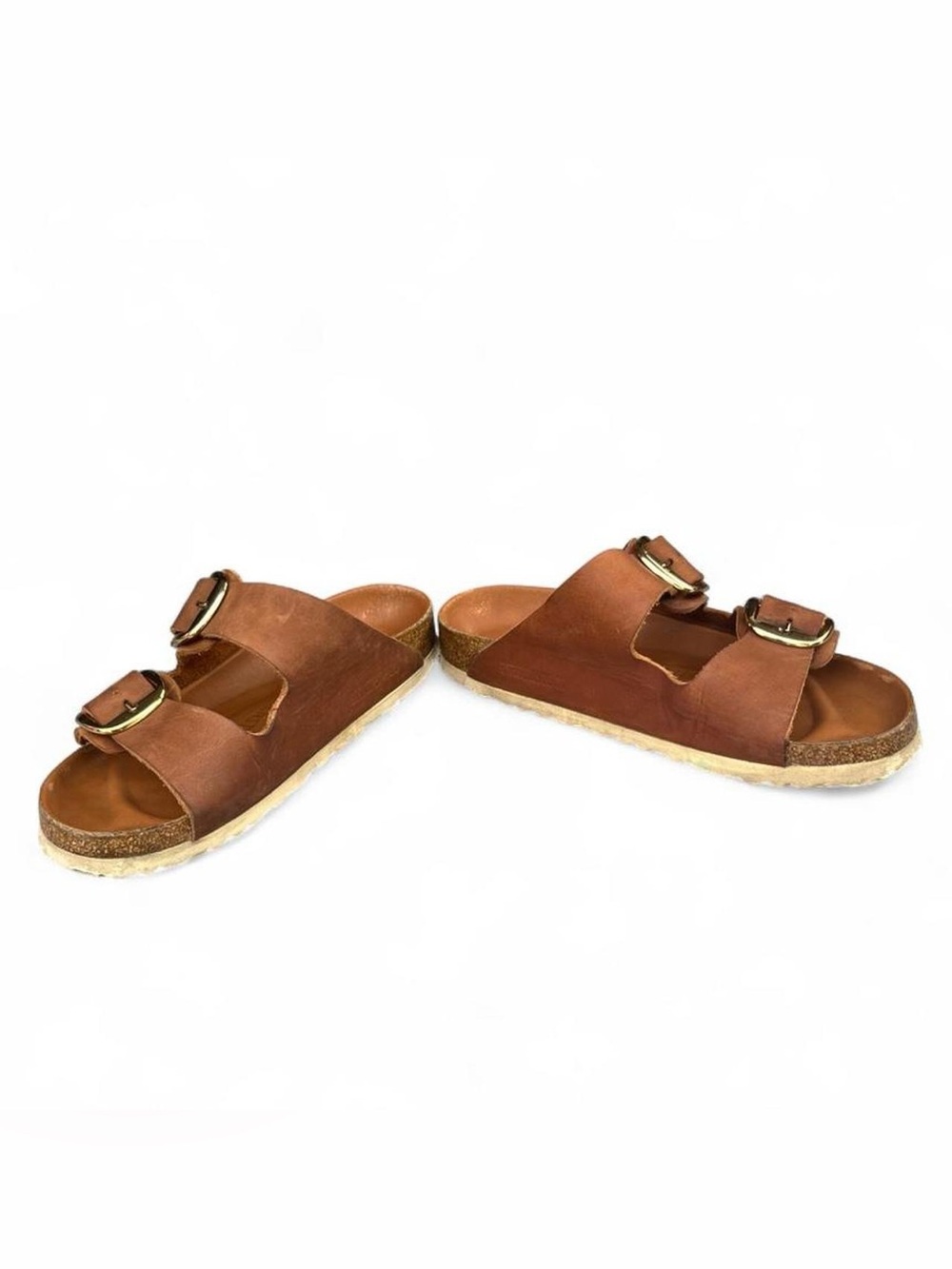 Birkenstock Arizona Big Buckle Oiled Leather Cognac Sandals EU 39 US 8 Narrow - Picture 6 of 8